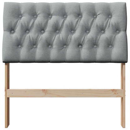 Gepolstertes Kopfteil Hellgrau 90 cm Massives Kiefernholz