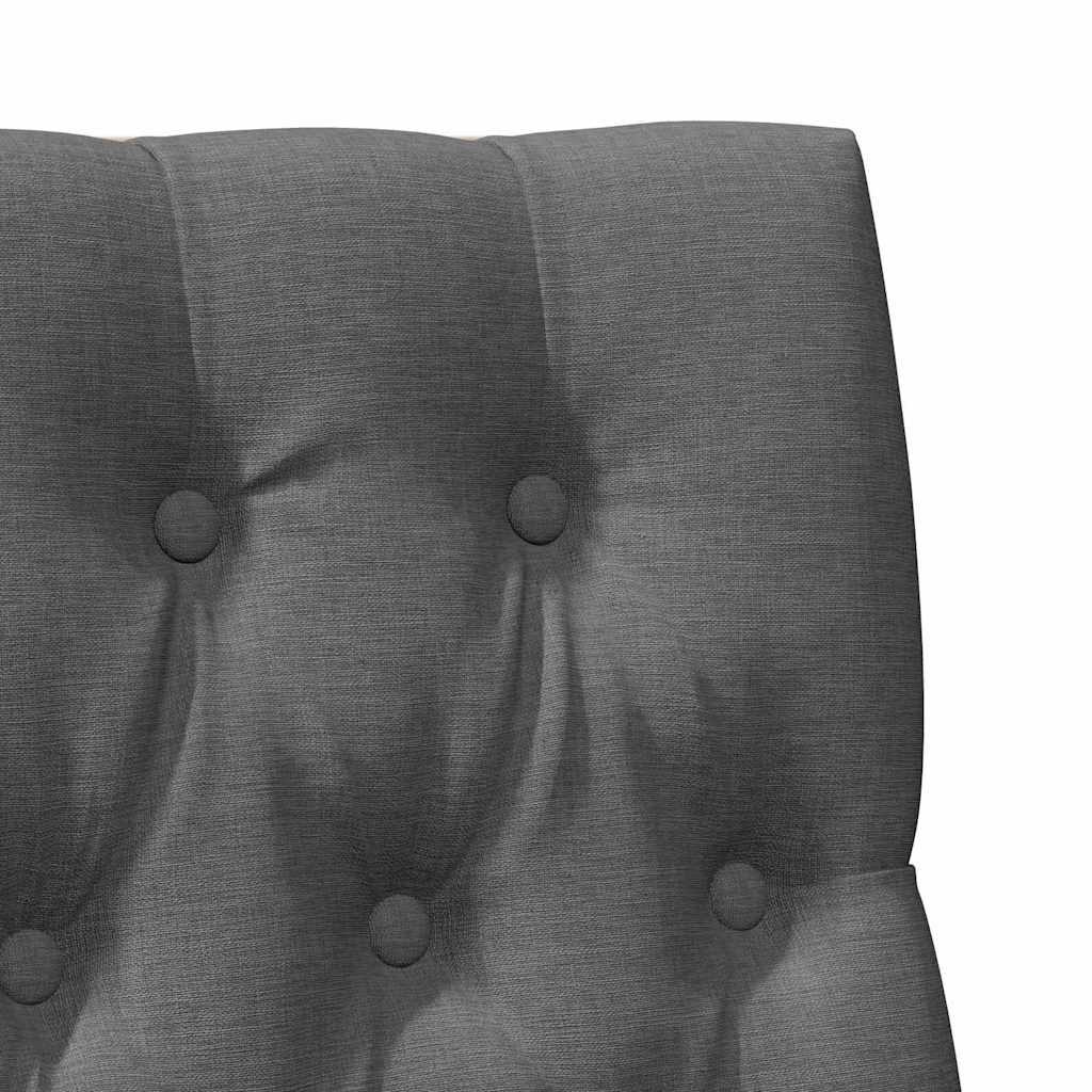 vidaXL Gepolstertes Kopfteil Dunkelgrau 90 cm Massives Kiefernholz