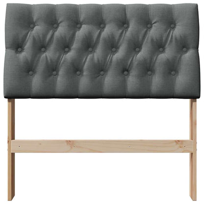 vidaXL Gepolstertes Kopfteil Dunkelgrau 90 cm Massives Kiefernholz