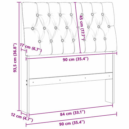 vidaXL Gepolstertes Kopfteil Dunkelgrau 90 cm Massives Kiefernholz