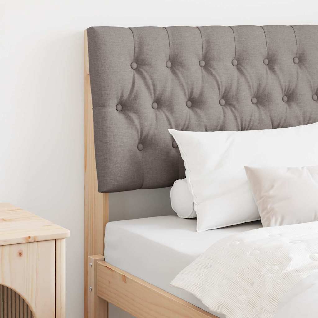 vidaXL Gepolstertes Kopfteil Taupe 90 cm Massives Kiefernholz