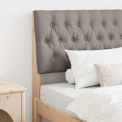 vidaXL Gepolstertes Kopfteil Taupe 90 cm Massives Kiefernholz
