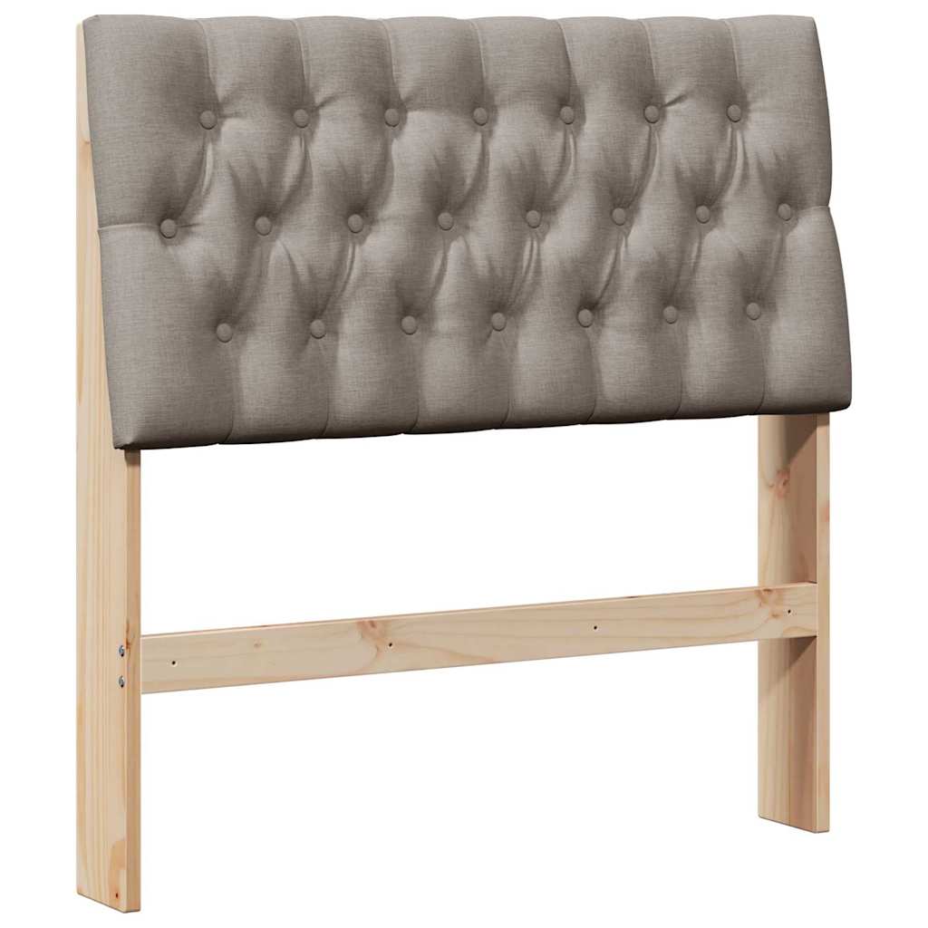 vidaXL Gepolstertes Kopfteil Taupe 90 cm Massives Kiefernholz