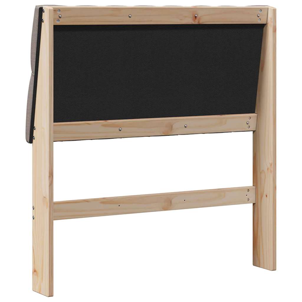 vidaXL Gepolstertes Kopfteil Taupe 90 cm Massives Kiefernholz