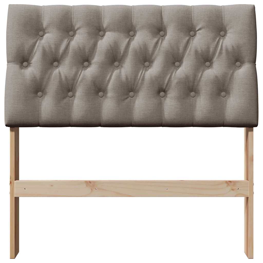vidaXL Gepolstertes Kopfteil Taupe 90 cm Massives Kiefernholz