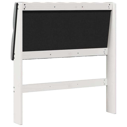 Gepolstertes Kopfteil Hellgrau 90 cm Massives Kiefernholz