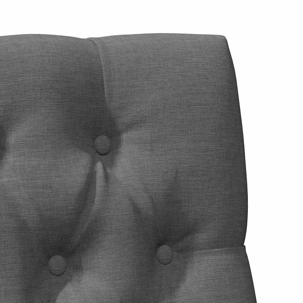 Gepolstertes Kopfteil Dunkelgrau 80 cm Massives Kiefernholz