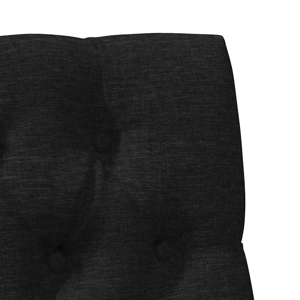 vidaXL Gepolstertes Kopfteil Schwarz 80 cm Massives Kiefernholz