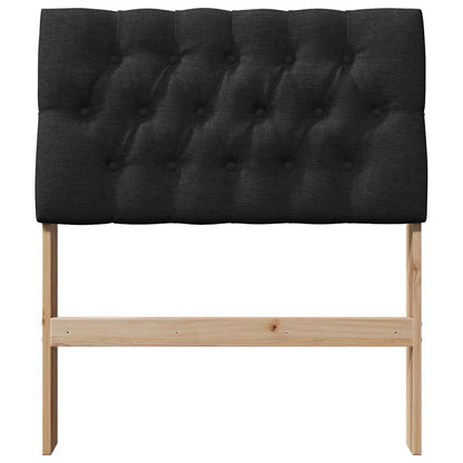 vidaXL Gepolstertes Kopfteil Schwarz 80 cm Massives Kiefernholz