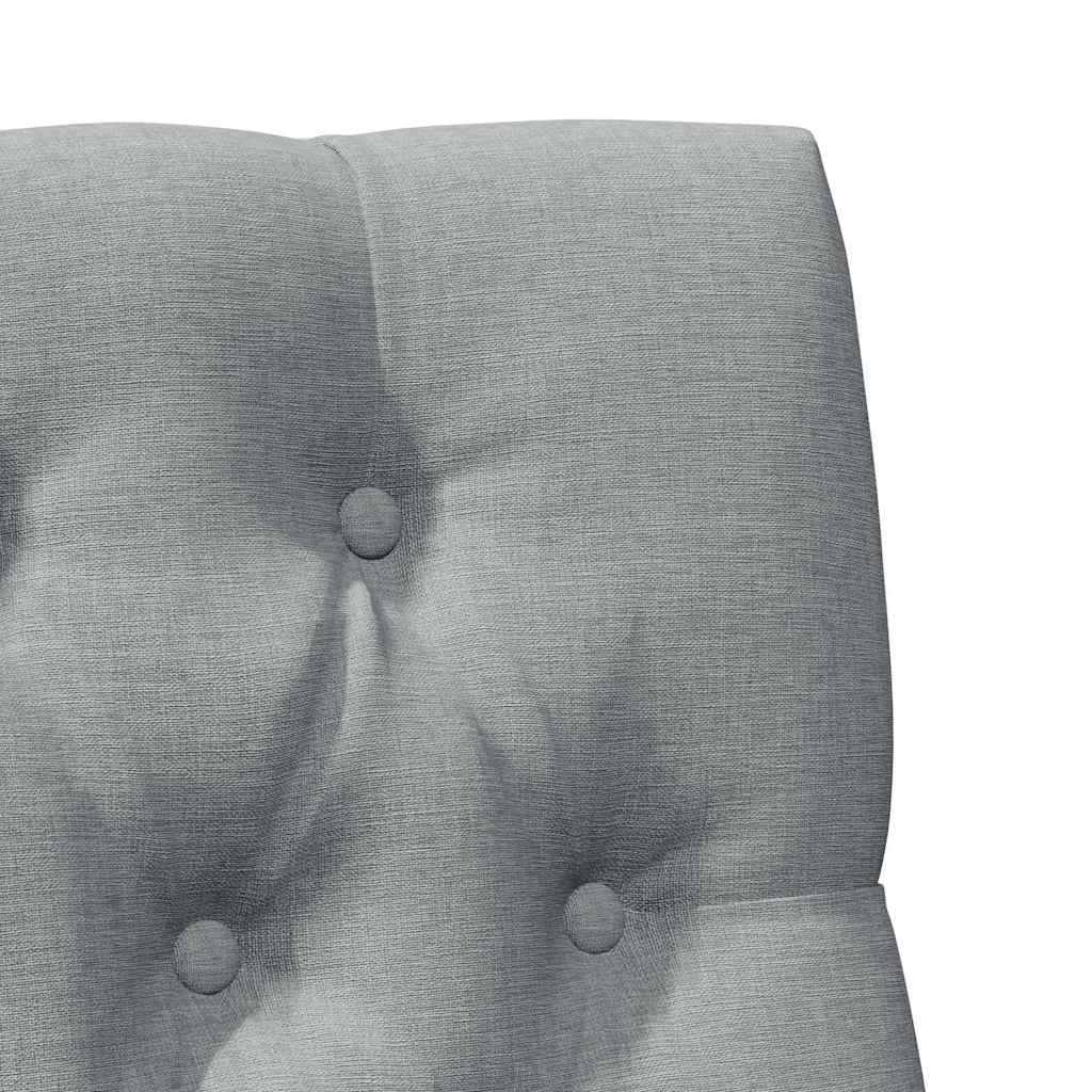 Gepolstertes Kopfteil Hellgrau 80 cm Massives Kiefernholz