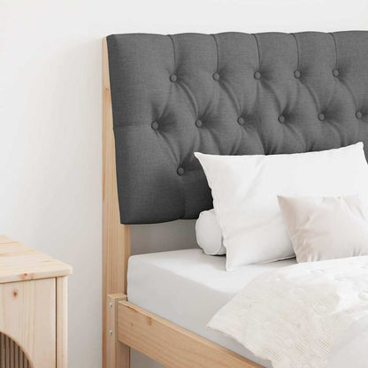 Gepolstertes Kopfteil Dunkelgrau 75 cm Massives Kiefernholz