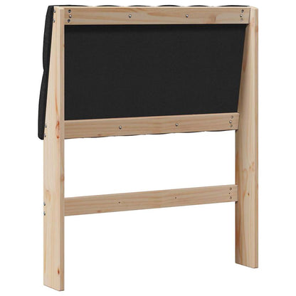 Gepolstertes Kopfteil Schwarz 75 cm Massives Kiefernholz