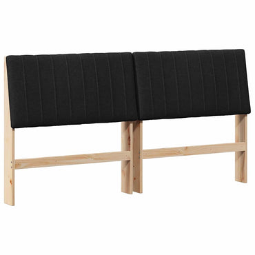 vidaXL Gepolstertes Kopfteil Schwarz 200 cm Massives Kiefernholz
