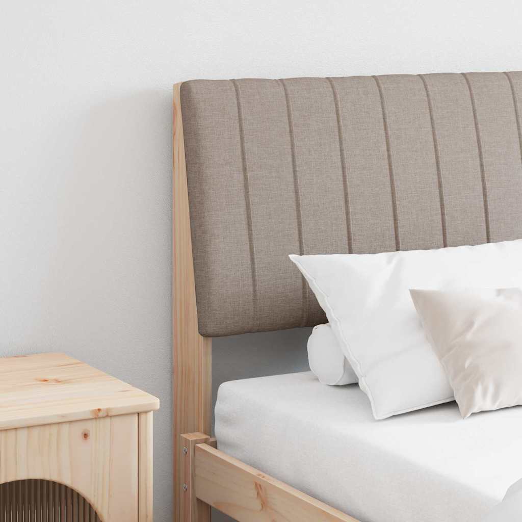 Gepolstertes Kopfteil Taupe 200 cm Massives Kiefernholz