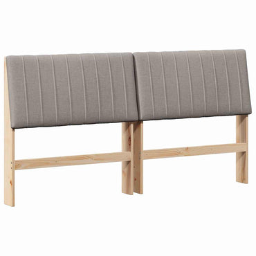 vidaXL Gepolstertes Kopfteil Taupe 200 cm Massives Kiefernholz