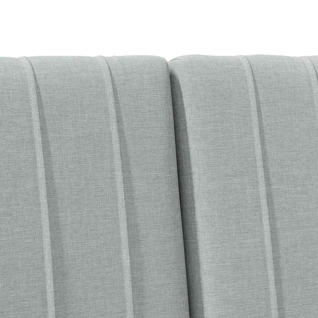 Gepolstertes Kopfteil Hellgrau 200 cm Massives Kiefernholz