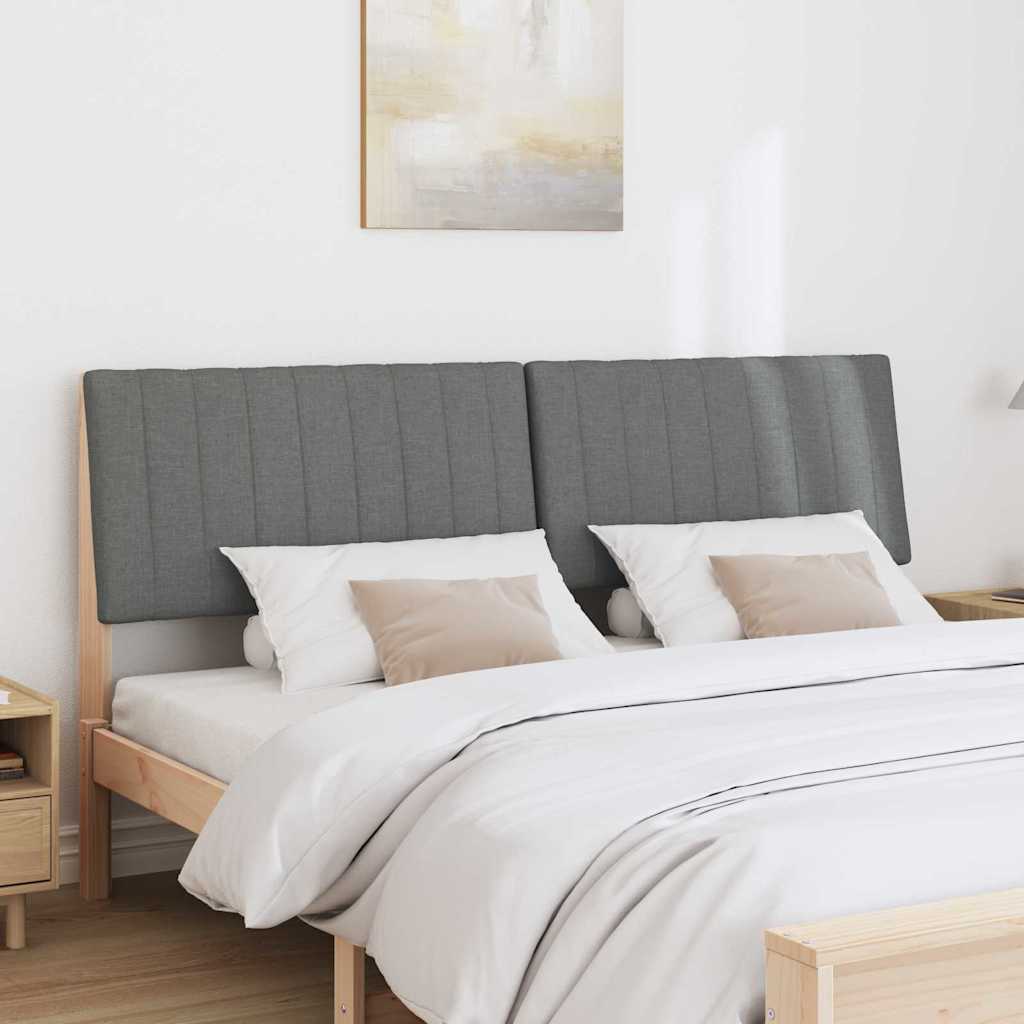 vidaXL Gepolstertes Kopfteil Dunkelgrau 180 cm Massives Kiefernholz