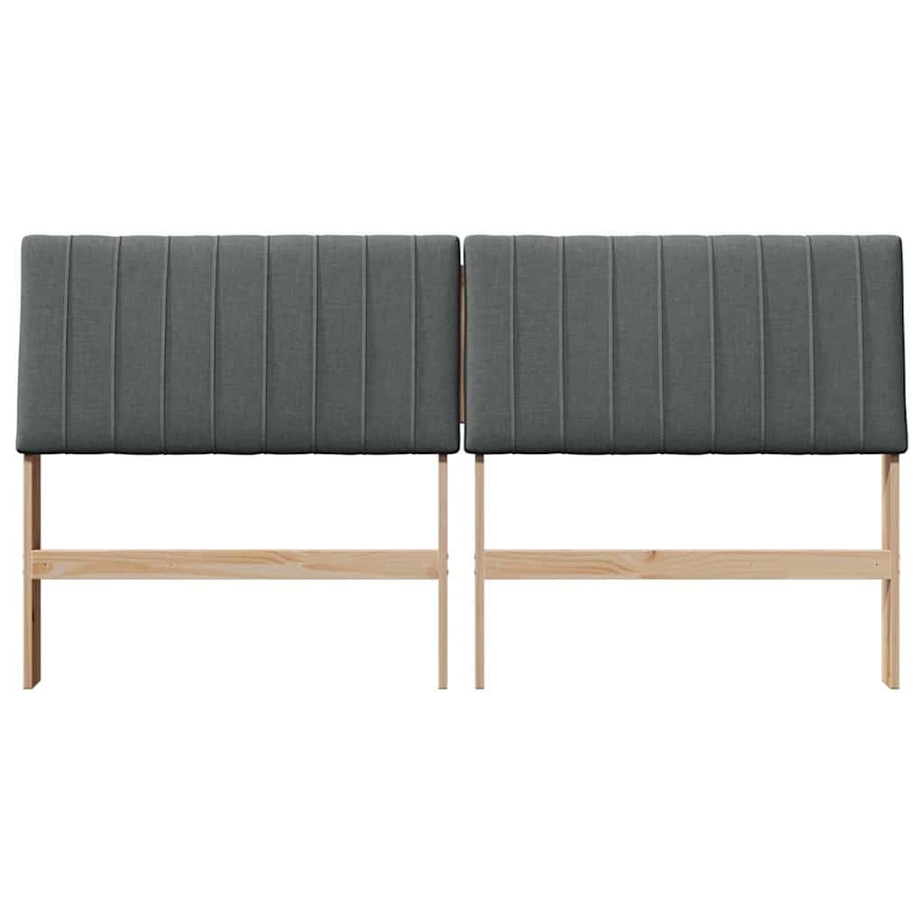 vidaXL Gepolstertes Kopfteil Dunkelgrau 180 cm Massives Kiefernholz