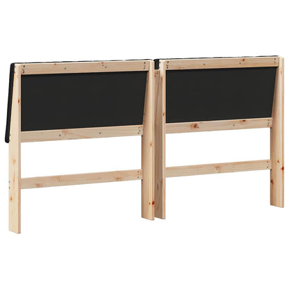 Gepolstertes Kopfteil Schwarz 180 cm Massives Kiefernholz