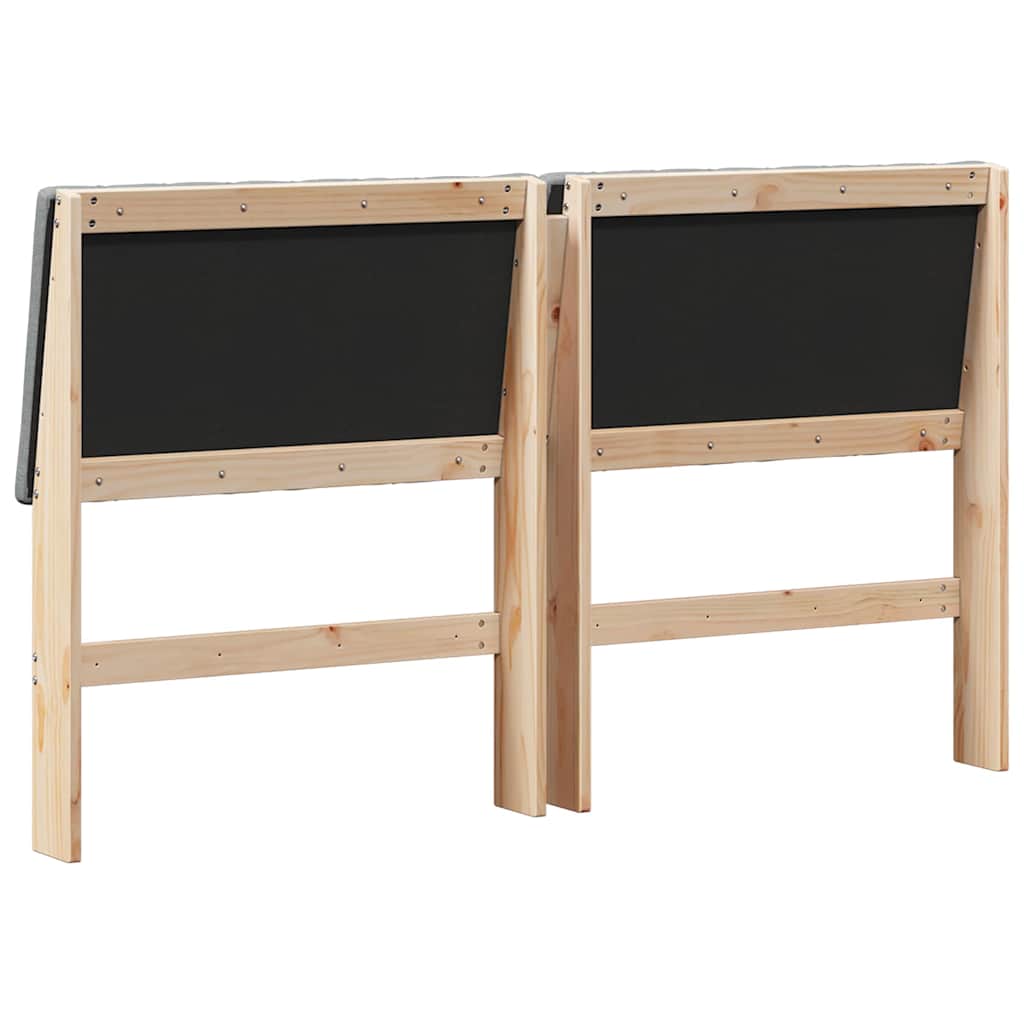 Gepolstertes Kopfteil Dunkelgrau 160 cm Massives Kiefernholz