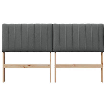 Gepolstertes Kopfteil Dunkelgrau 160 cm Massives Kiefernholz