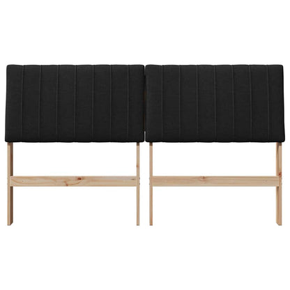 vidaXL Gepolstertes Kopfteil Schwarz 160 cm Massives Kiefernholz