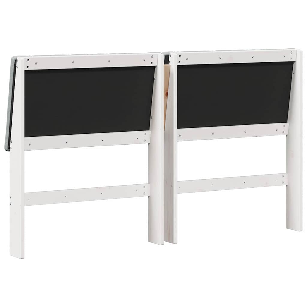 Gepolstertes Kopfteil Hellgrau 160 cm Massives Kiefernholz