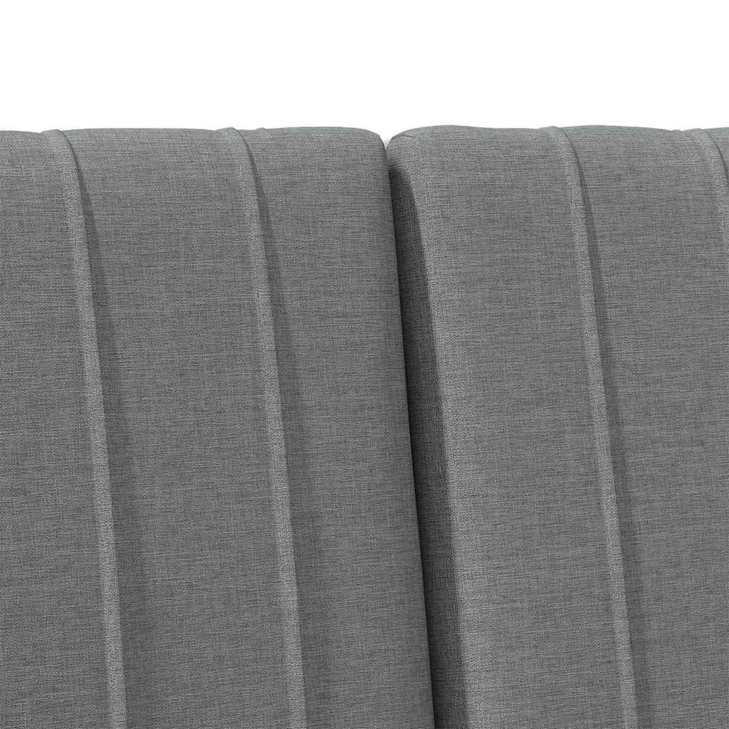 Gepolstertes Kopfteil Dunkelgrau 150 cm Massives Kiefernholz