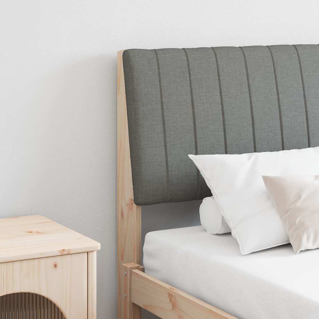 Gepolstertes Kopfteil Dunkelgrau 150 cm Massives Kiefernholz