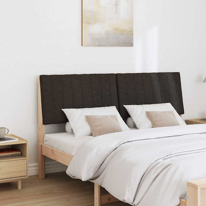 vidaXL Gepolstertes Kopfteil Schwarz 150 cm Massives Kiefernholz