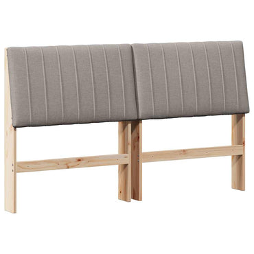 vidaXL Gepolstertes Kopfteil Taupe 150 cm Massives Kiefernholz