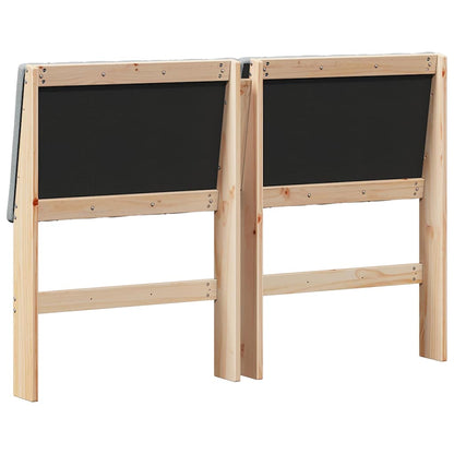 vidaXL Gepolstertes Kopfteil Hellgrau 140 cm Massives Kiefernholz