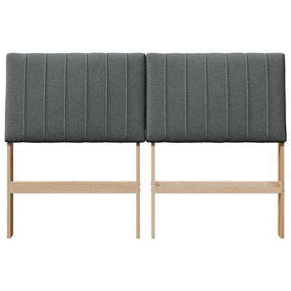 Gepolstertes Kopfteil Dunkelgrau 140 cm Massives Kiefernholz