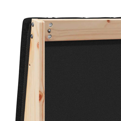 Gepolstertes Kopfteil Schwarz 140 cm Massives Kiefernholz