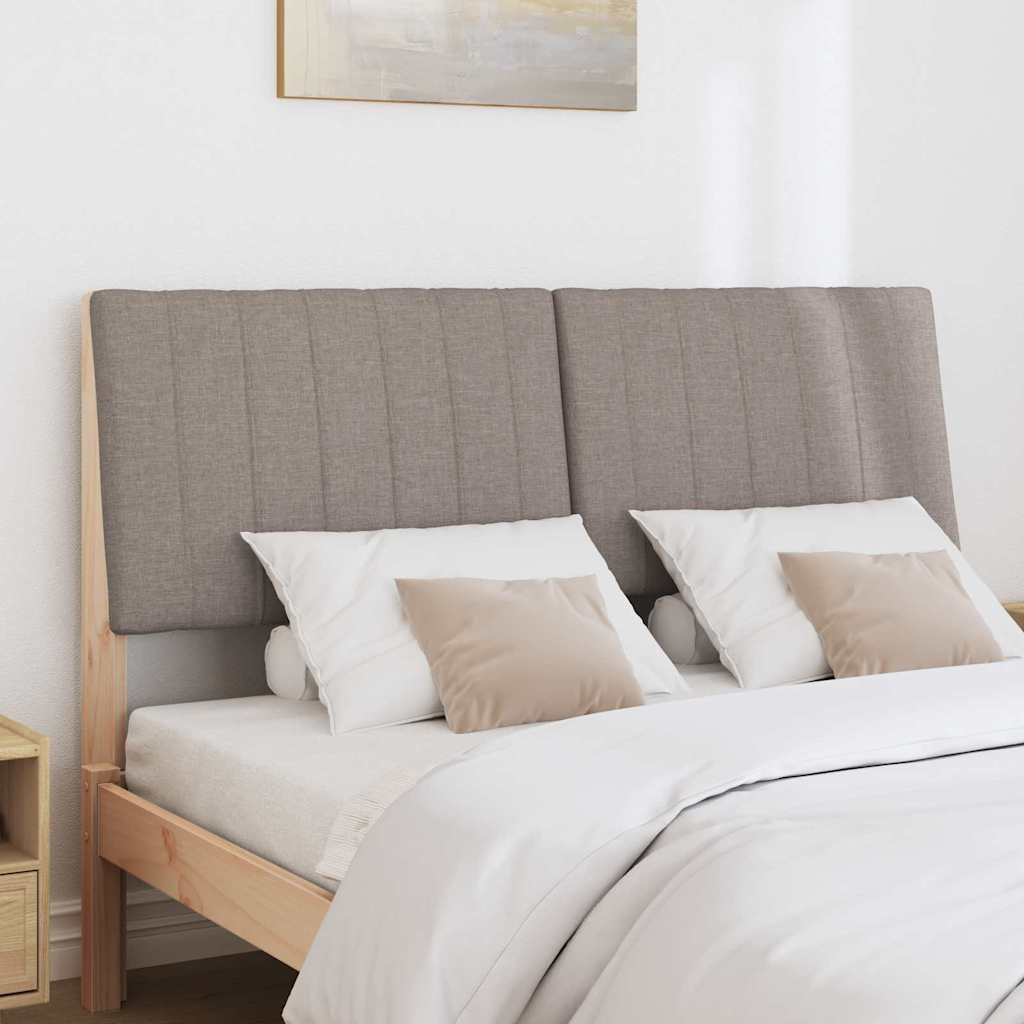 vidaXL Gepolstertes Kopfteil Taupe 140 cm Massives Kiefernholz