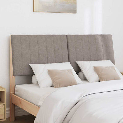 vidaXL Gepolstertes Kopfteil Taupe 140 cm Massives Kiefernholz