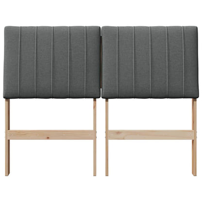 Gepolstertes Kopfteil Dunkelgrau 120 cm Massives Kiefernholz