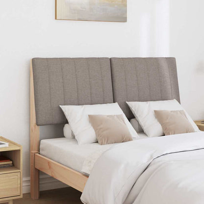 vidaXL Gepolstertes Kopfteil Taupe 120 cm Massives Kiefernholz