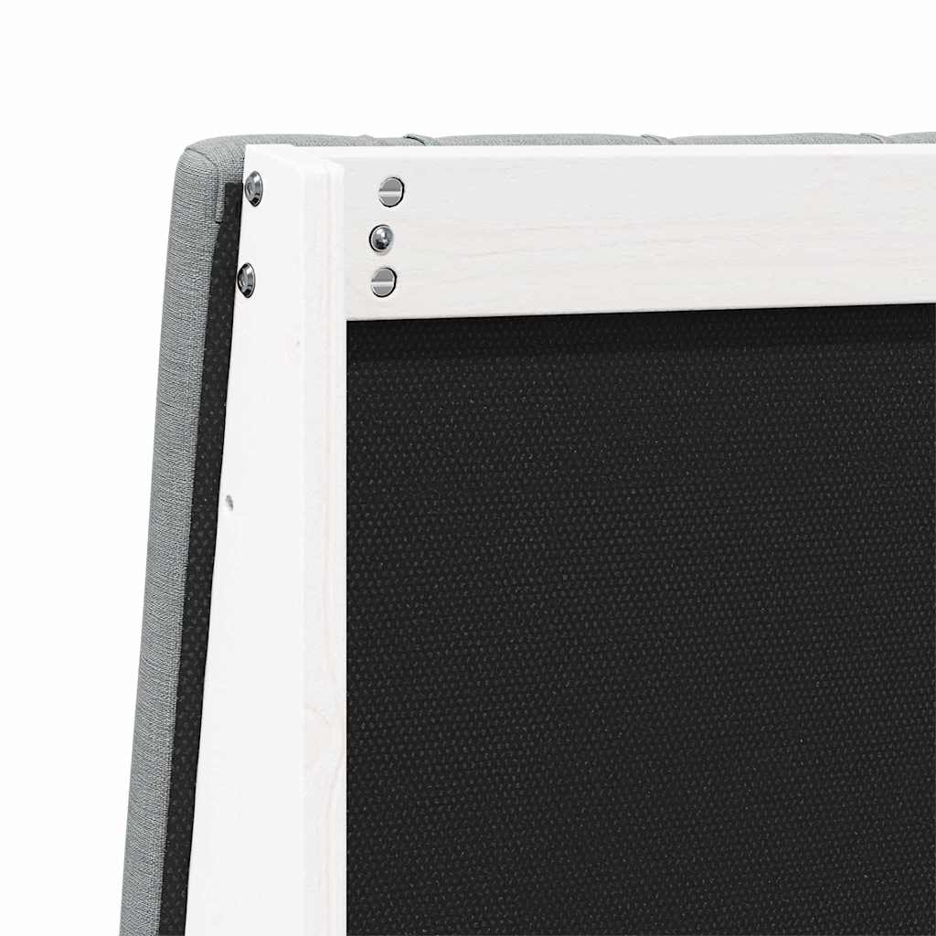 Gepolstertes Kopfteil Hellgrau 120 cm Massives Kiefernholz