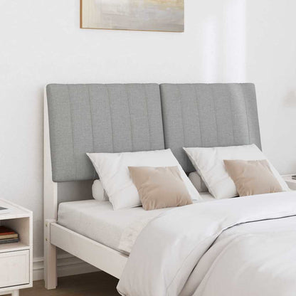 Gepolstertes Kopfteil Hellgrau 120 cm Massives Kiefernholz