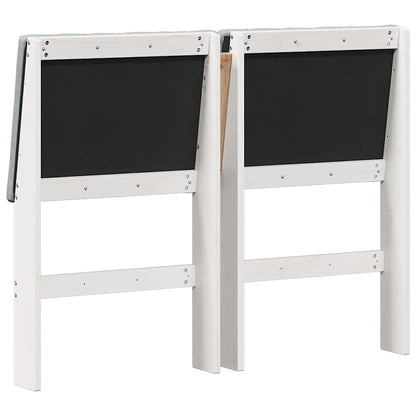 Gepolstertes Kopfteil Hellgrau 120 cm Massives Kiefernholz