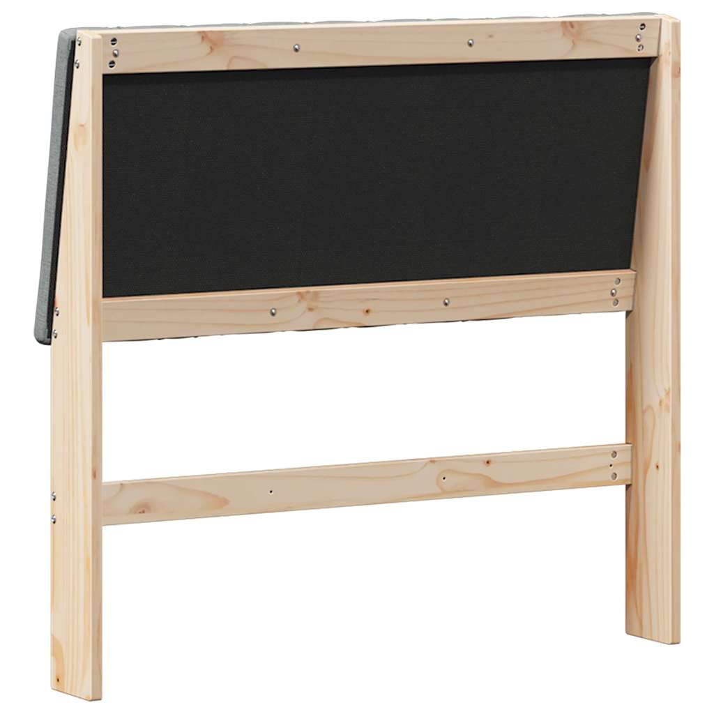 Gepolstertes Kopfteil Dunkelgrau 100 cm Massives Kiefernholz