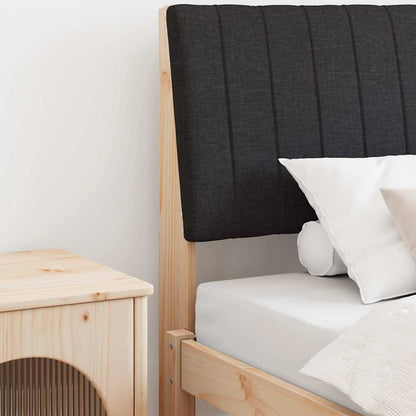 Gepolstertes Kopfteil Schwarz 100 cm Massives Kiefernholz