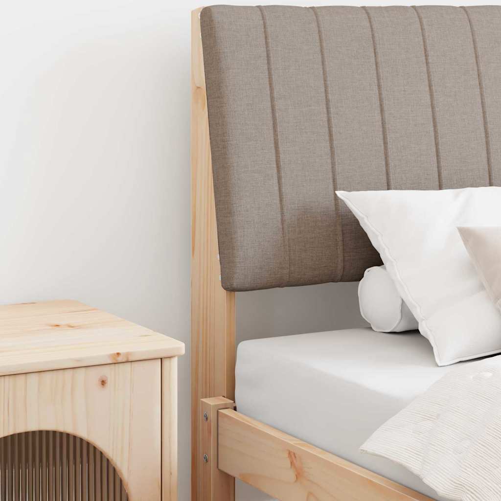 vidaXL Gepolstertes Kopfteil Taupe 100 cm Massives Kiefernholz