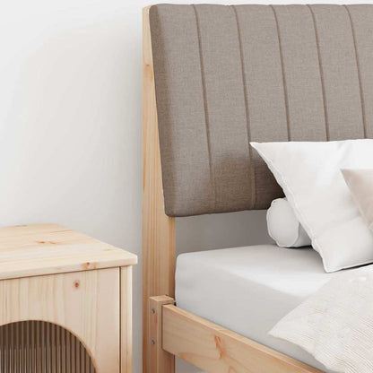 vidaXL Gepolstertes Kopfteil Taupe 100 cm Massives Kiefernholz