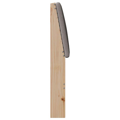 vidaXL Gepolstertes Kopfteil Taupe 100 cm Massives Kiefernholz