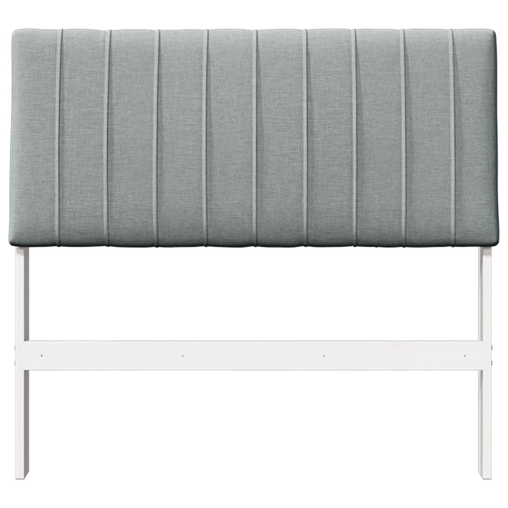 Gepolstertes Kopfteil Hellgrau 100 cm Massives Kiefernholz