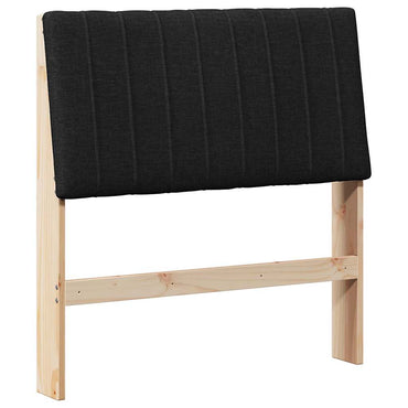 vidaXL Gepolstertes Kopfteil Schwarz 90 cm Massives Kiefernholz