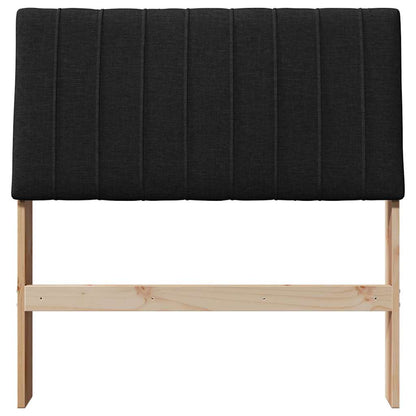 vidaXL Gepolstertes Kopfteil Schwarz 90 cm Massives Kiefernholz