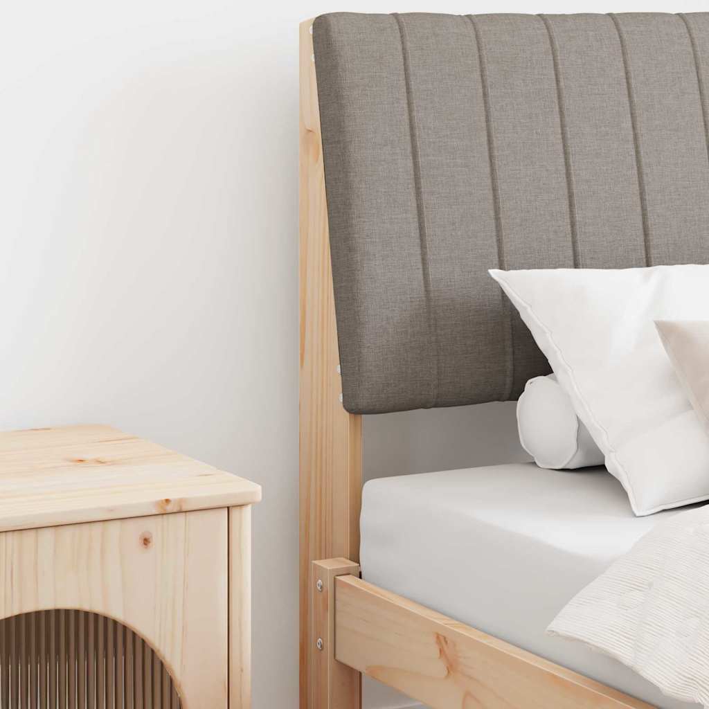 vidaXL Gepolstertes Kopfteil Taupe 90 cm Massives Kiefernholz